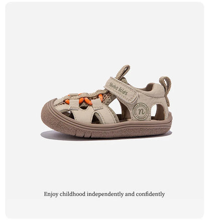 High Quality Children Sandals Summer Kids Beach Shoes Sport Sandals Little Boys Girls Close-toed Sandals Pink, Black, Khaki
