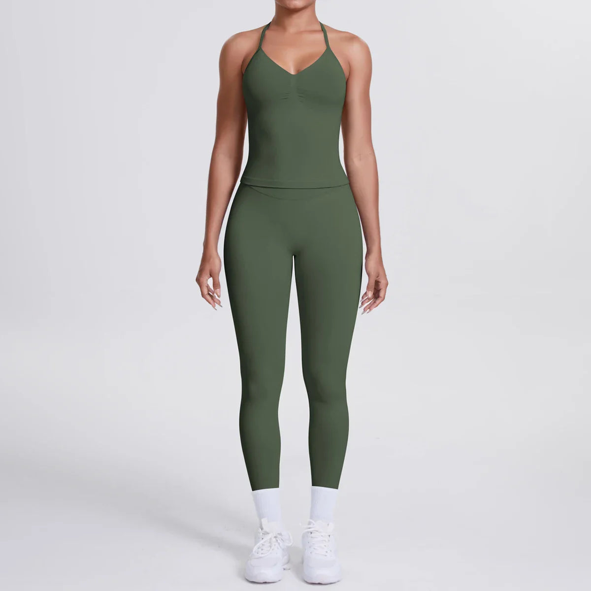 2 Piece Yoga Clothes Women Tracksuit Athletic Wear Pilates Fitness Suit Gym Workout Push Up Clothes Sports Bra Leggings Suit