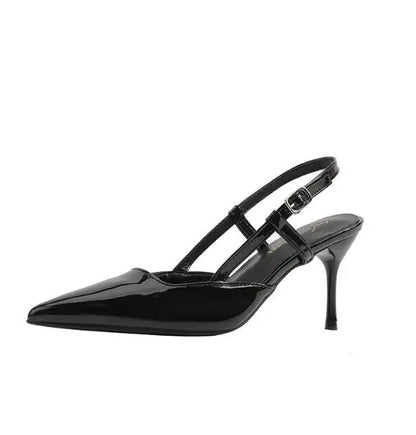 Nova Marca Plus Size 34-42 Mulheres Sandálias de Salto Retrô Roma Sapatos de Salto Alto Feminino Salto Alto INS Couro Fivela Scarpins Mules