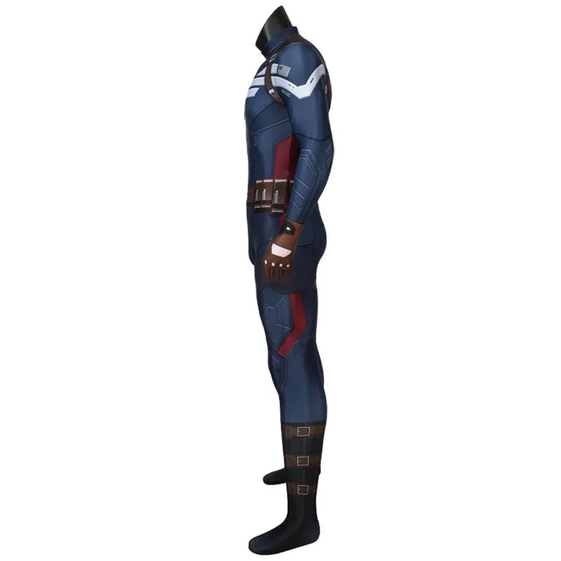 Captain America Cosplay Costume 3D Printed Spandex Zentai Suit for Men Superhero Halloween Party  Cosplay Outfit
