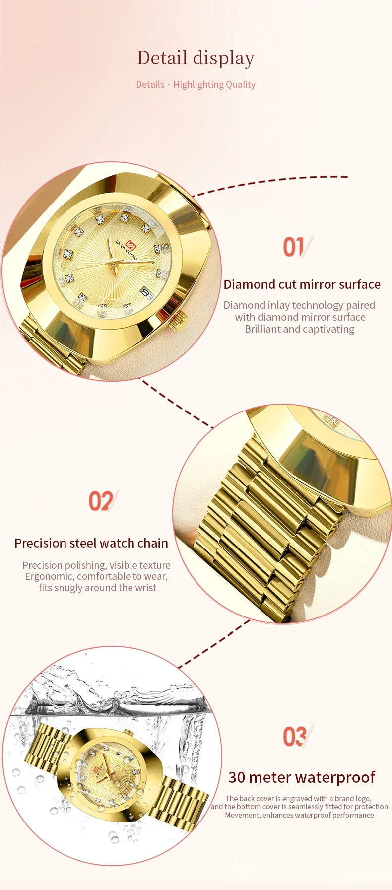 2024 New Women Oval Watch 34mm Stainless Steel Quartz Movement Brand Luxury Water Diamond Gold Black Casual Dress Banquet Watch