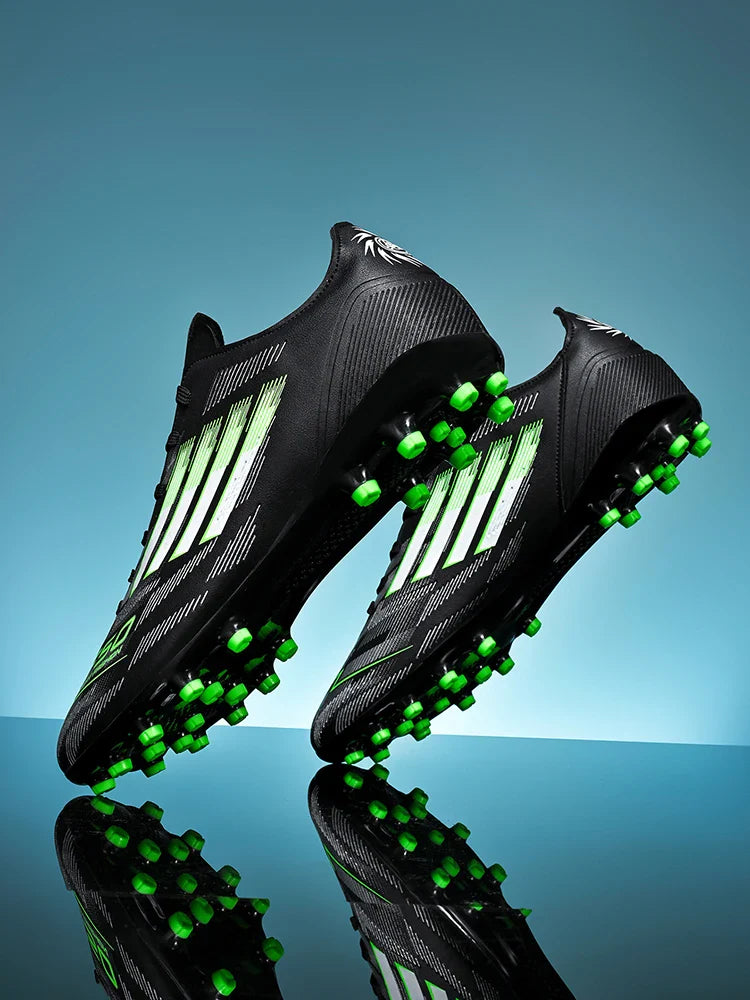 Soccer Cleats for Men Women Breathable Cushioned Insole Anti-Slip Football Shoes for AG/TF Outdoor Sports Boots