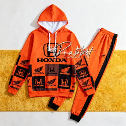 Racing Track Rider Fashion Cycling Motorcycle Set Retro Hoodie Casual Sports Pants Two Piece Off Road Set Downhill Bike