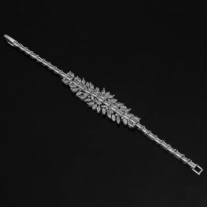 4 Piece Bridal Zirconia Full Jewelry Set for Women Party Luxury CZ Crystal Wedding Necklace