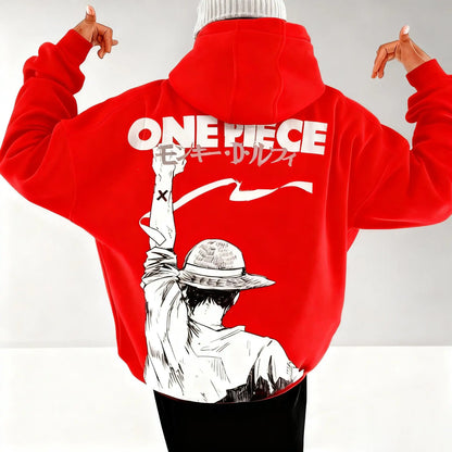 Anime Hoodie Men Women Pullover Sweatshirt Luffy Graphic Print Oversized Casual Streetwear Y2k Autumn Fashion Unisex
