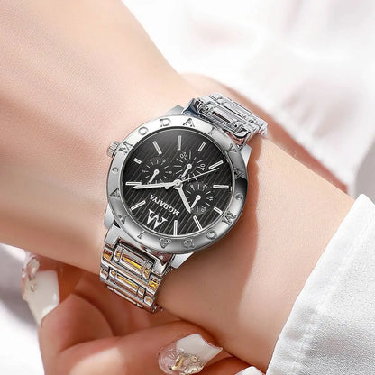 Luxury Stainless Steel Strap Women Watches Fashion Analog Quartz Wristwatches Reloj Mujer