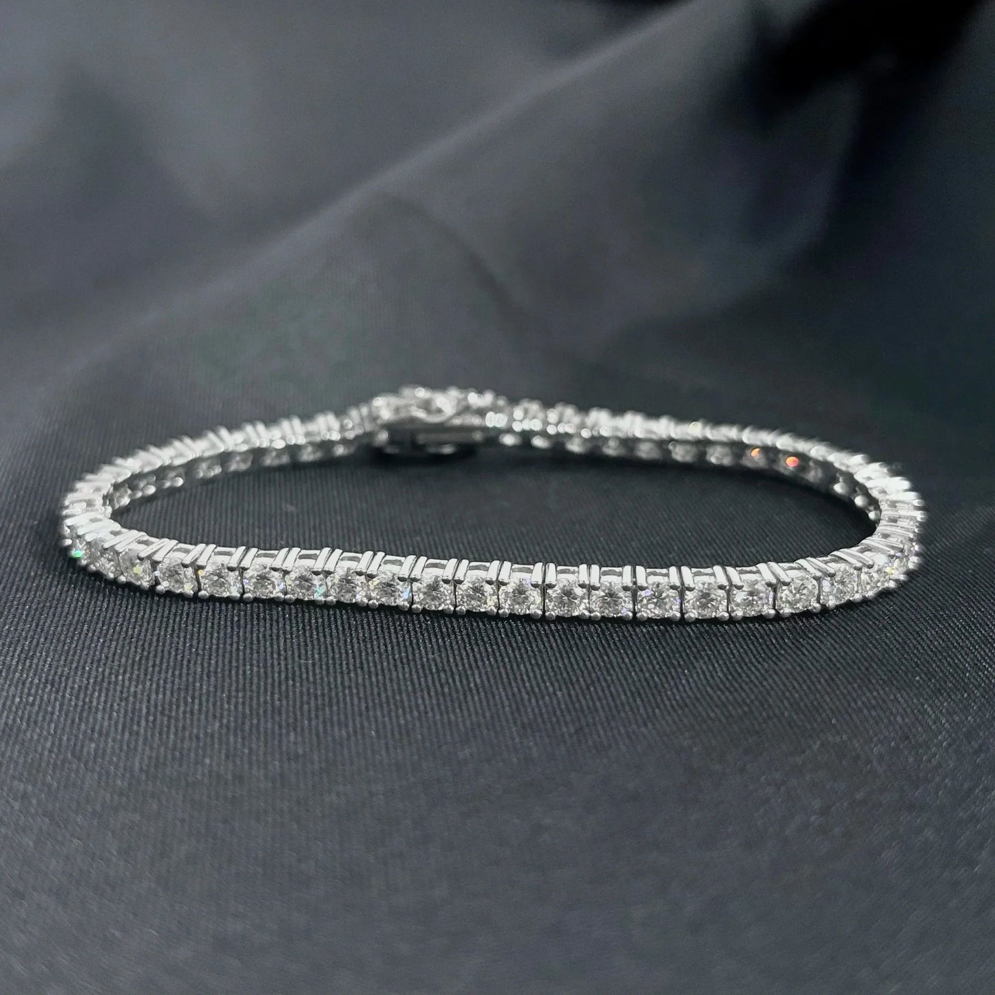 Full Moissanite Tennis Bracelet 925 Silver Plated 18k Gold for Women Man Wedding Party Fine Jewelry Can Pass Diamond Test