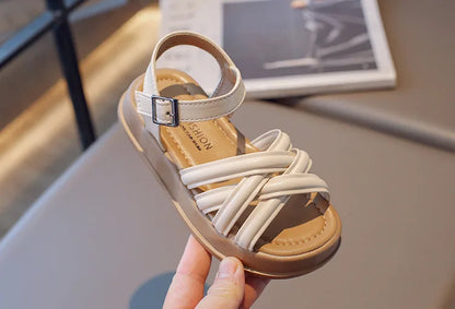 2026 Elegant Summer New Style Korean Version Princess Children's Sandals Elegant Open Toe Stylish Versatile Cute Student Sandals