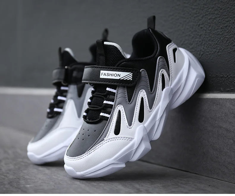 Kids Casual Boys Basketball Shoes Soft Sole Kids Shoes Non-slip Sneakers Shoes Outdoor Student's Children Sport Walking Footwear