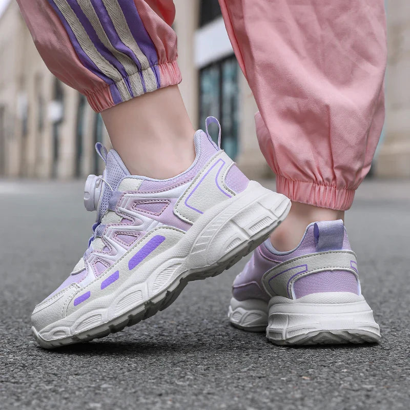 Spring and autumn children's shoes girls' school students leisure sports running shoes basketball children outdoor tennis shoes