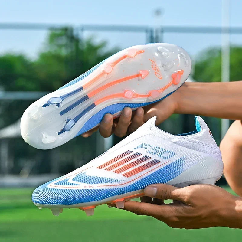 New Men Soccer Shoes Outdoor Sport Football Boots Training Breathable Match Boys Adult Cleats Non Slip Long Spikes Comfortable