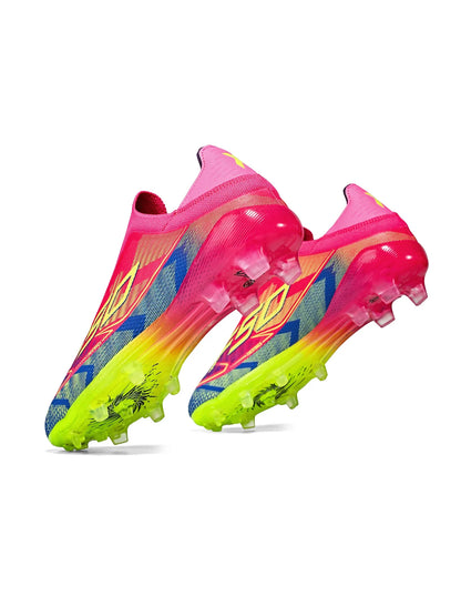 Lightweight AG/FG Long Nail Soccer Shoes，PU Fabric Stitching Upper，TPU Wear-resistant Sole，Quality Reliable for Youth Men Women