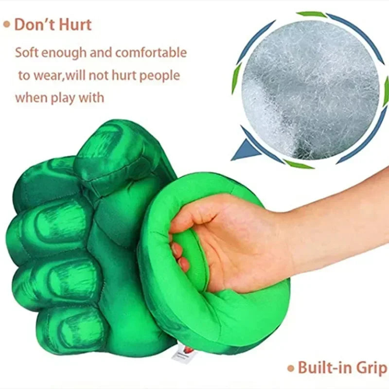 Accessories for Boys Girls Gift Superhero Hands for Kids Superhero Boxing Gloves Smash Fists Soft Plush Toys Cosplay Costumes