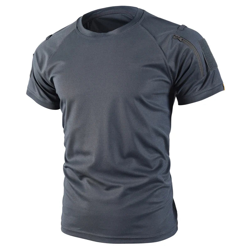Men's Summer T-shirt Male Camping Hiking Trekking Fishing Training Running Gym Breathable Pullover Climbing Casual Cargo Shirts