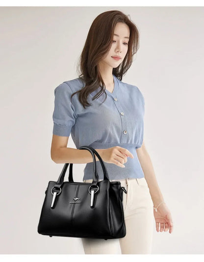 Genuine Fashion 3 Layers Luxury Handbags Women Bags Designer HIgh Quality Leather Crossbody Bags for Women 2024 Shoulder Bag