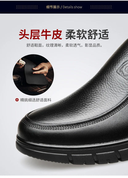 Handmade Shoes Genuine Leather Casual Shoes For Men Flat Platform Walking Shoes Outdoor Footwear Loafers Breathable Sneakers