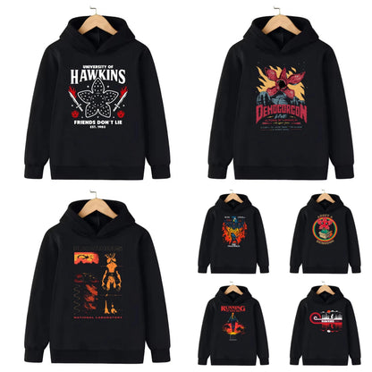Hoodies Kids Cartoon Anime Print Clothes Streetwear Basic Boys Tops Children Sweatshirts
