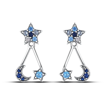 925 Silver Charms Plata De Ley 925 Jewelry Women Fashion Cute Tiny Clear Crystal CZ Stud Earrings Star Starfish Dolphin Earrings