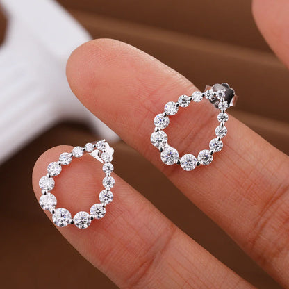 Waterdrop Full Moissanite Diamond Stud Earrings for Women S925 Silver Plated 18k Gold Hollow Teardrop Eear Studs Fine Jewelry