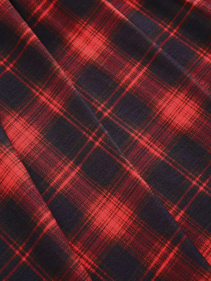 Plus Size Plaid Patchwork Grommets PU Leather Stripes Asymmetrical Skirt Female Casual Large Size Women Y2K Skirts