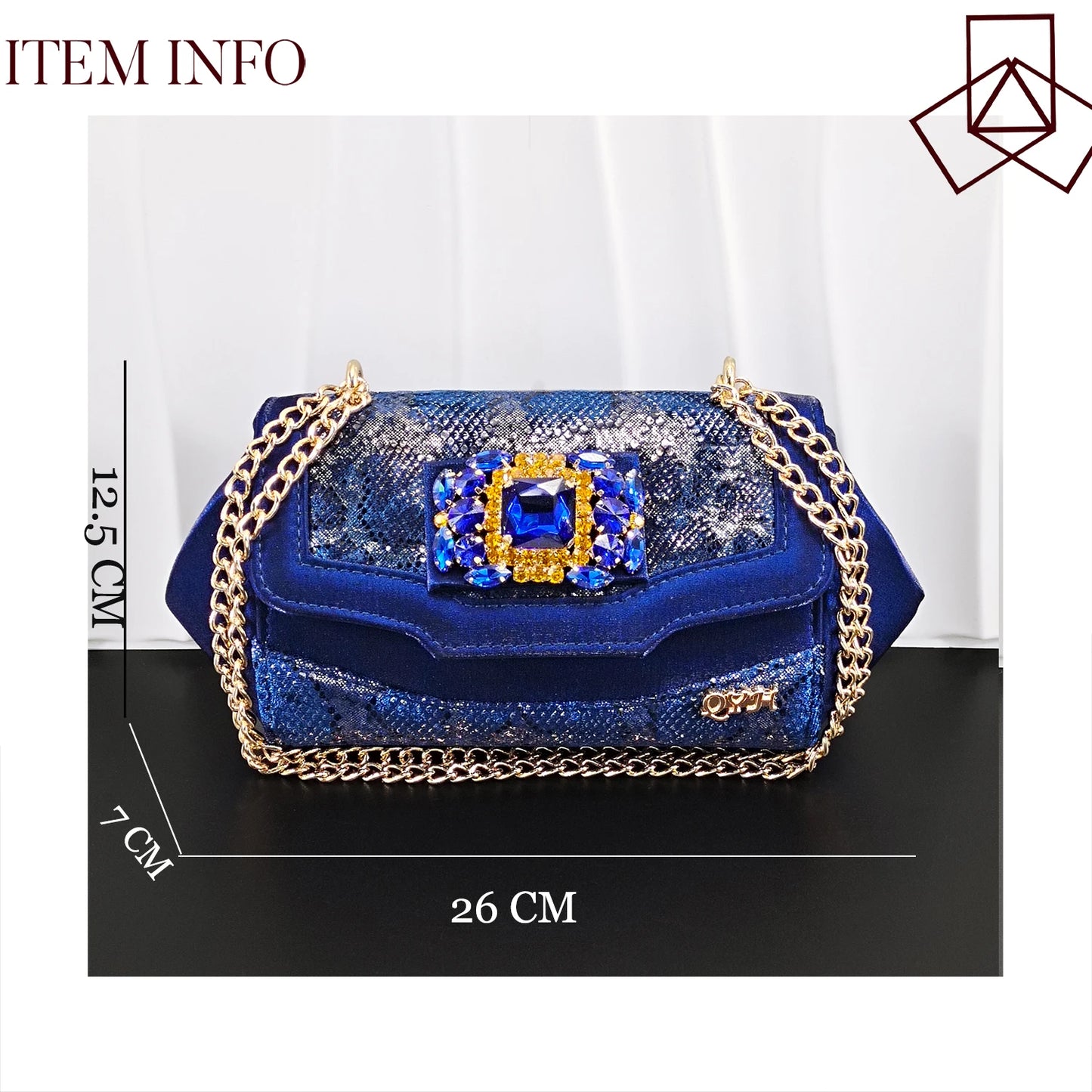 Italian Luxury Rhinestone Taro Royal Blue Open Toe High Heel Shoe And Bag Set for Women - Perfect for Parties Wedding
