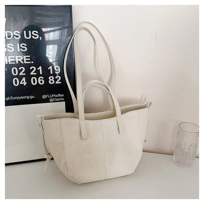 2025 Hot Sale Autumn Soft Women's Handbags Faux Suede Solid Color Large Capacity Shoulder Bag Casual Versatile Ladies Bags