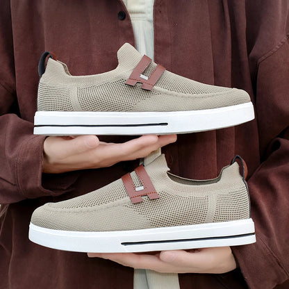 New Fashion Men Casual Shoes Lightweight Breathable Outdoor Walking Sports Shoes Driving Shoes Men Flat Canvas Shoes Large Size