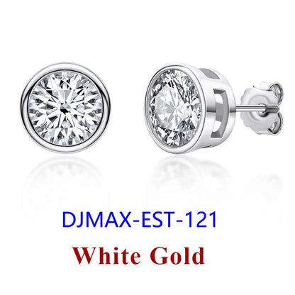 0.5-2ct Moissanite Diamond Stud Earrings for Women Original 925 Sterling Silver Lady's Moissanite Earring New 2026