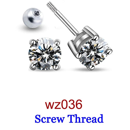 0.5-2ct Moissanite Diamond Stud Earrings for Women Original 925 Sterling Silver Lady's Moissanite Earring New 2026