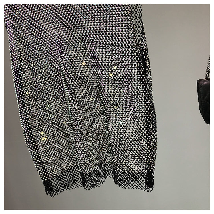 Crystal Beading Shiny Tanks Party Club Sexy Hollow Out Diamonds Stamping Camis Winky Sleeveless Vest