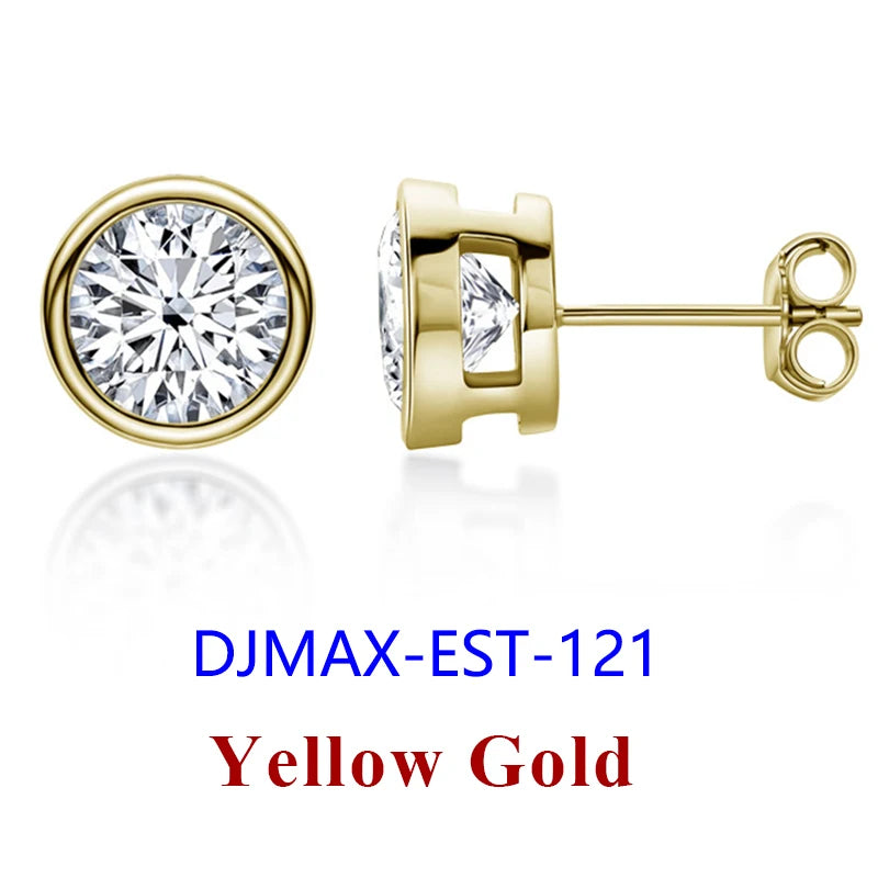 0.5-2ct Moissanite Diamond Stud Earrings for Women Original 925 Sterling Silver Lady's Moissanite Earring New 2026