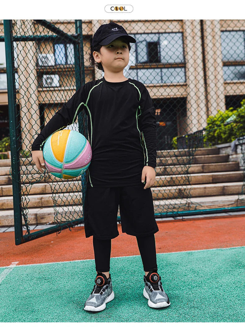 Kids Basketball Shoes Non-slip Breathable Basketball Training Sneakers Boys Girls Athletic Shoes Luminous Children Running Shoes