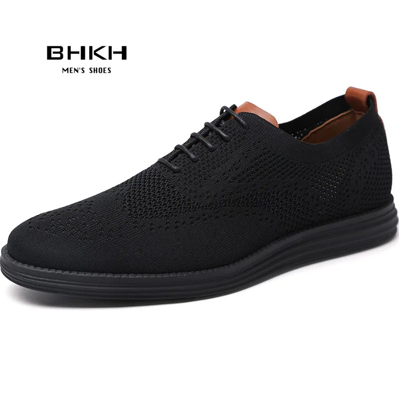 Male Sneakers Summer Knitted Mesh Casual Shoes Lightweight Casual Shoes Breathable Walking Footwear Shoes For Men