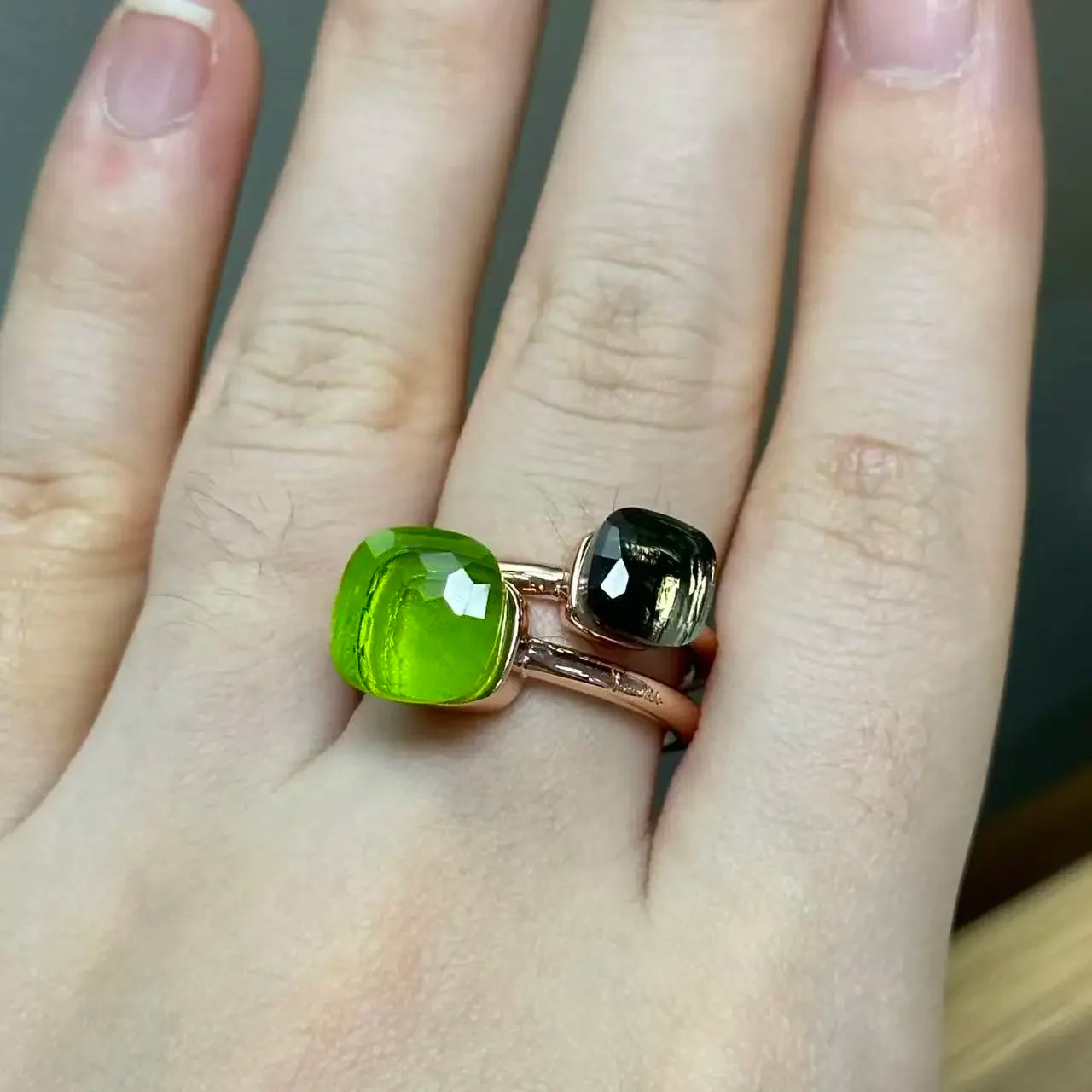 Classic and Petite Ring Set for Women Colorful Cyrstal Fashion Jewelry Gift Vanlentine's Day
