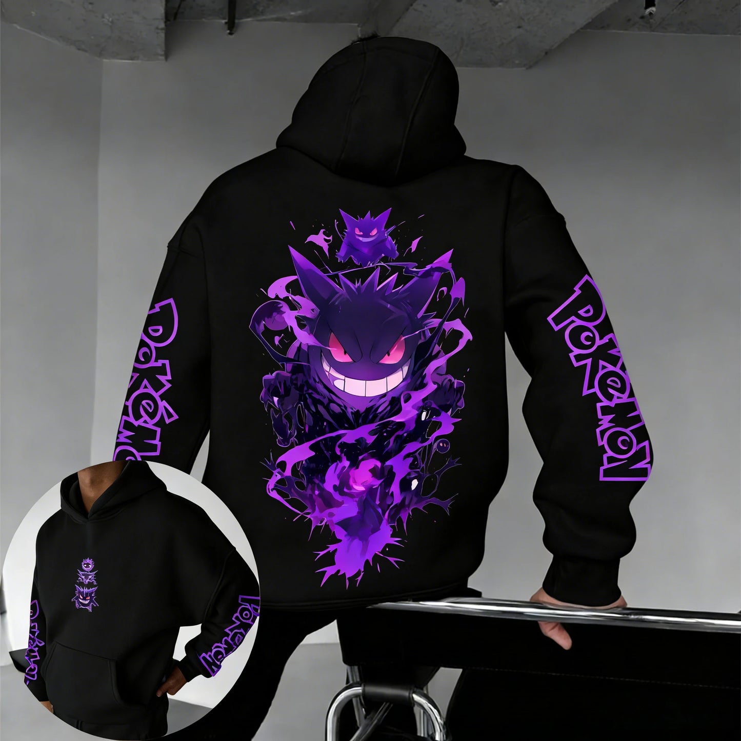 Game Gengar Collaboration Hoodie Spring/summer New Harajuku Men's and Women's Loose Casual Parent-child Sweater