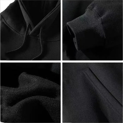 Casual Hoodies For Men Autumn Winter Clothing Loose Hooded Sweatshirt Print Long Sleeve Men's Pullover Oversize Male Tops