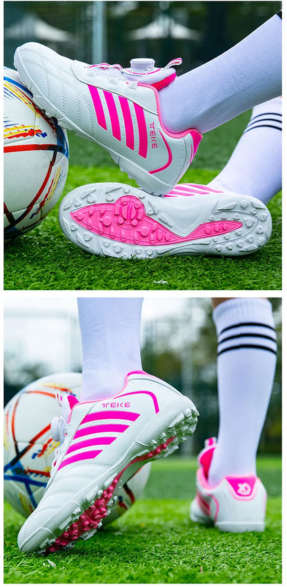 New Kids Soccer Shoes School Football Boots Boys Girls Cleats Grass Sneakers Child Outdoor Athletic Training Sports Footwear