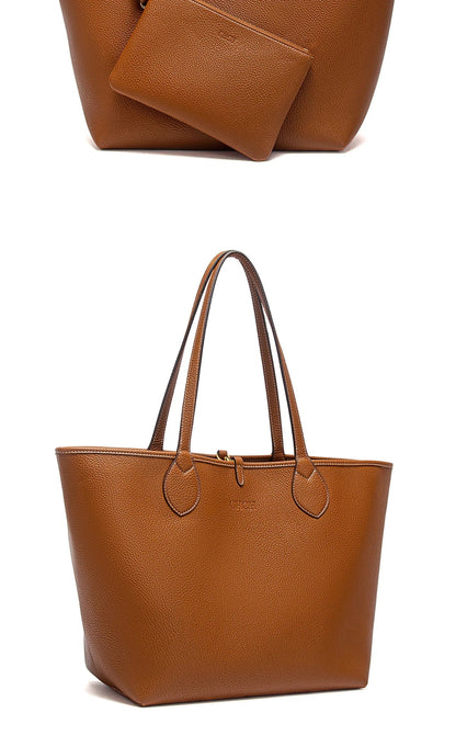 Women's Tote Bag 2025 Autumn New Coffee Color Handbag Double sided Mother Child Casual Shopping Bag