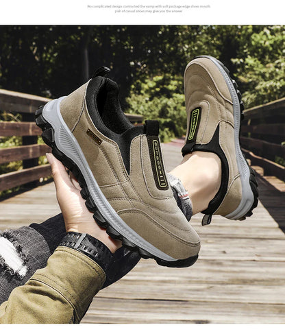 Outdoor Comprehensive Training Shoes Casual Men's Shoes Breathable Suede Leather Shoes Non-slip Walking Shoes Sports Shoes
