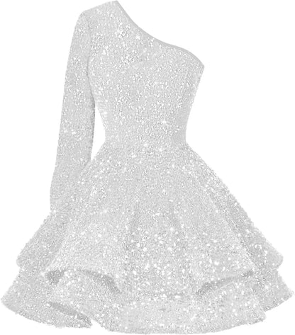 Sequin Short Homecoming Dress for Teens Sparkly Prom Dress Sweet 14 16 Birthday Photo Shoot Gowns Mini Dress Graduation Dress