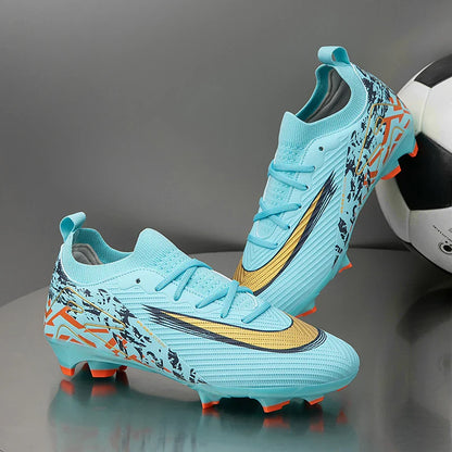 2025 Football Shoes Tiempo Legend 10 Elite FG Wear Resistant Shock Absorption Comfortable Anti-slip Round Head Long Spike