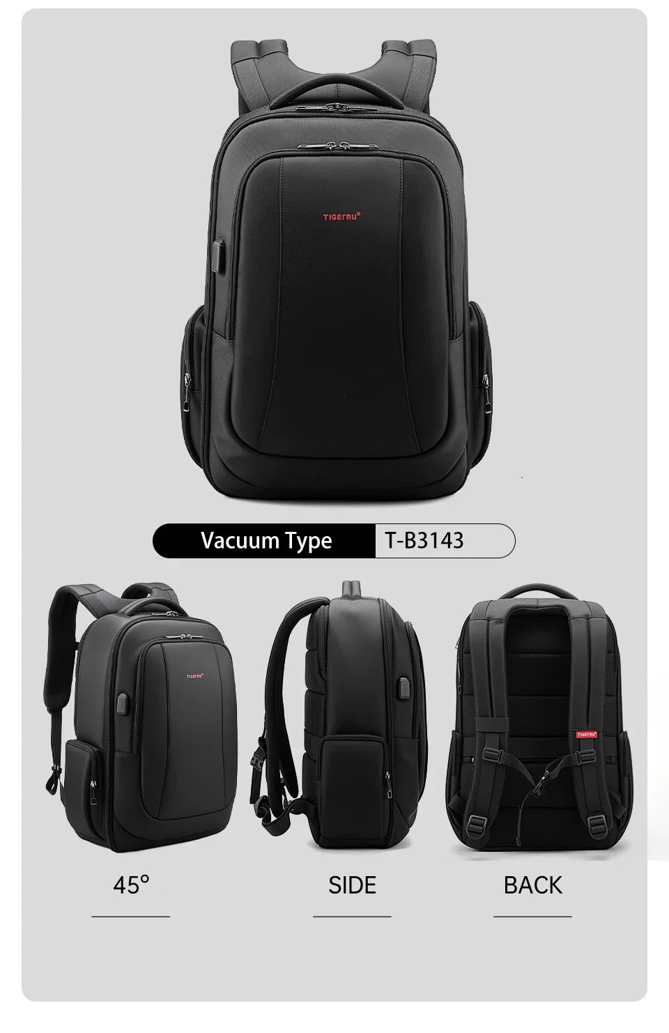 Travel Backpacks Vacuum Backpack 14 15.6 17.3inch Laptop Backpack For School Backpack Men Schoolbag Compression Backpack