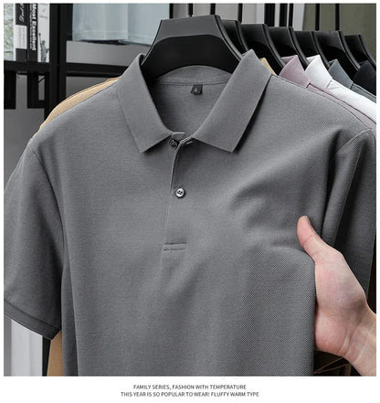 20 Colors Men's 100% Cotton Polo Shirt - Summer Casual Breathable Tee,Ideal for Golf and Sports,Business Casual,Silk-Like Finish
