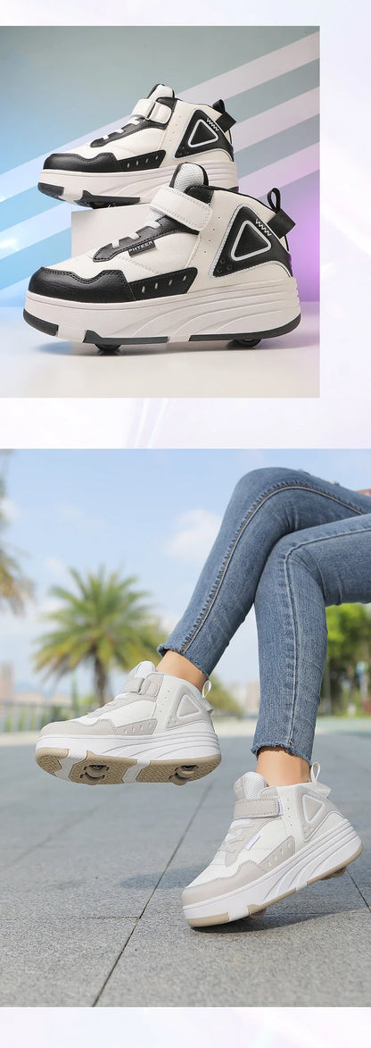 Children Roller Skate Shoes Kids Autumn Children Fashion Casual Sports Toy Birthday Gift Games Boys 4 Wheels Sneakers Girls