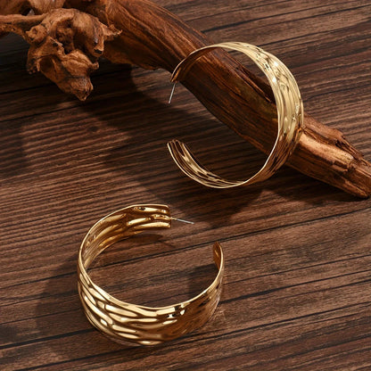 Prism Gold Hoop Earrings - Recycled Metal Hypoallergenic Jewelry for Day-to-Night Glamour
