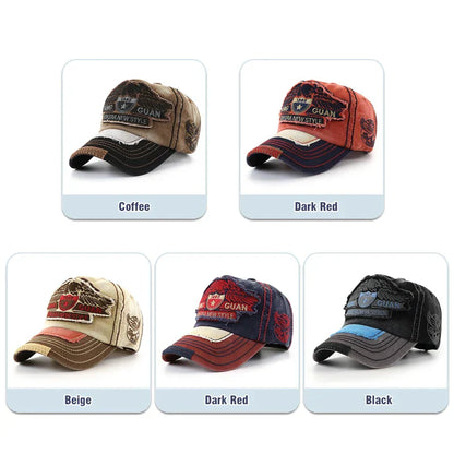 Various Sizes Suitable For Different Family Members Parent-Child Letter Pattern Patch Embroidery Cotton Adjustable Baseball Cap
