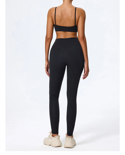 Ctenkevet Summer Women 2Pcs Sleeveless Sports Set Female Gym Two-piece Yoga Set High Waist Breathable legging Sportswear Women