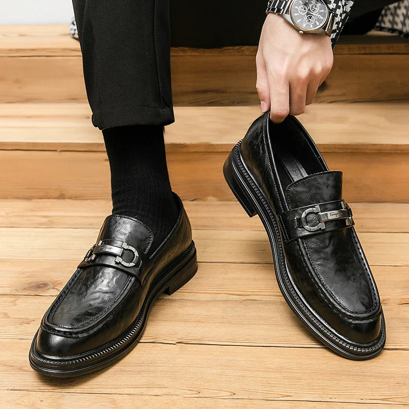 Classic Men's Dress Shoes Formal Oxford Leather Shoes For Men High Quality Casual Business Shoes Man Social Leather Loafer Male
