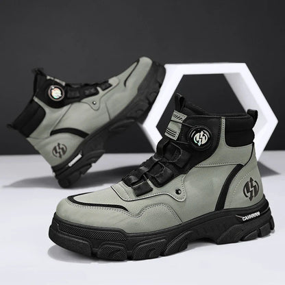 Boots Winter Mens Shoes Casual Cowboy Combat Tactical Motorcycle Chelsea Ankle Work Leather Outdoor Designer Luxury Hiking