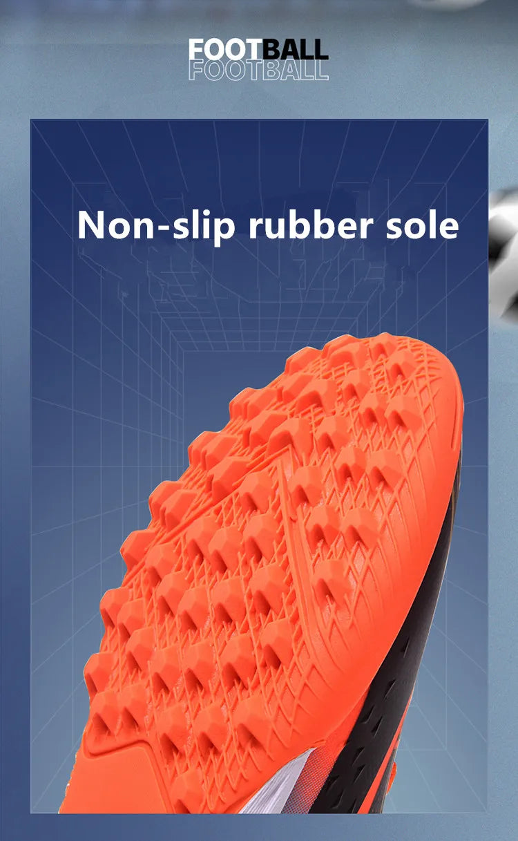 Professional Long Spikes Football Field Cleats Men Women Trend Pink Soccer Shoes Society Man Trainers Futsal Sneakers Size 33-46